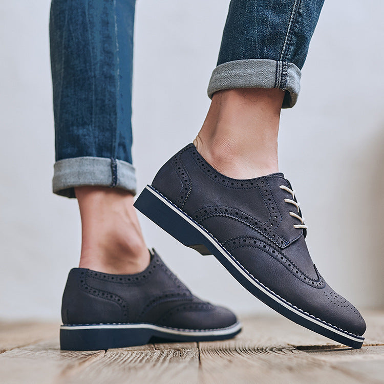 Leather Shoes Men Korean Casual British Formal Wear Men'S Shoes Groom Youth Business Shoes