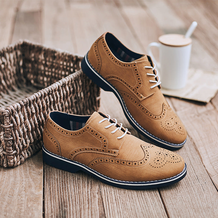 Leather Shoes Men Korean Casual British Formal Wear Men'S Shoes Groom Youth Business Shoes