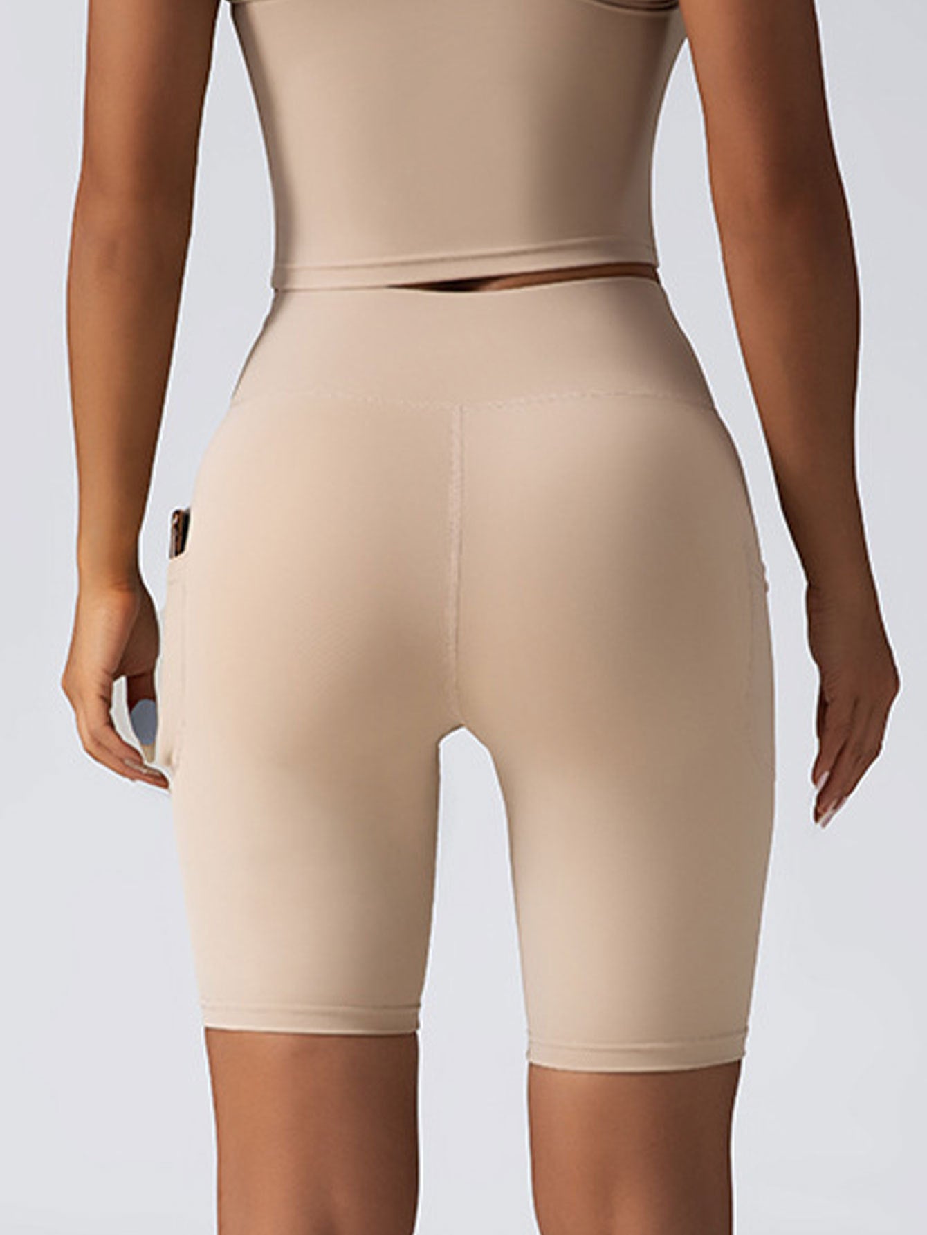 Biker Shorts Women Tummy Control No Seam High Waist Yoga Gym Workout Running Volleyball Shorts With Pockets