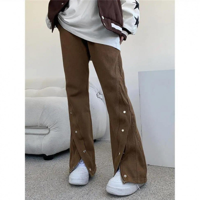 High-street American Breasted Jeans Girl