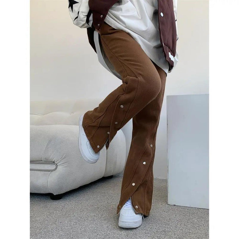 High-street American Breasted Jeans Girl