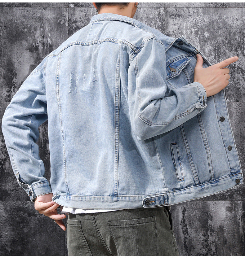 Men's Casual Acetate Jacket – Blue