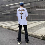 High Street Fashion Brand Splash Ink Slightly Flared Jeans