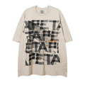 Letter Printed Loose Top For Men And Women