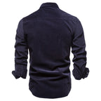 Shirts For Men Wear Shirt College Tops Longsleeve Blue