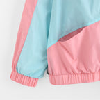 Hooded Contrasting Color Sports Baseball Jersey Long Sleeve