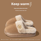 New Plush Slippers For Women Winter Warm Home Slipper Indoor Thick-soled Fleece Shoes
