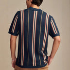Men's Casual Hollow-out Knitted POLO Cardigan