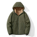 Casual Hooded Lambswool Fleece Lined Padded Warm Keeping Jacket