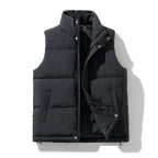 Men's Padded Vest Jacket – Thick Warm Polyester