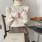 Korean Style High Collar Soft Glutinous Velvet Bottoming Sweater