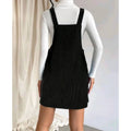 Spring Corduroy Loose Sleeveless Suspender Dress