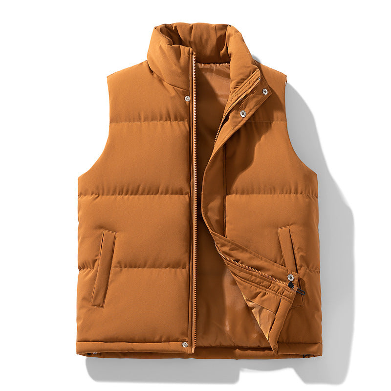 Men's Padded Vest Jacket – Thick Warm Polyester