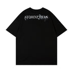 Abstract Graffiti Printed Loose T-shirt Men