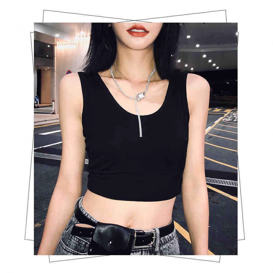 Short Midriff-baring Camisole Women's Summer All-matching