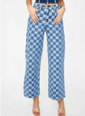 Women's plaid jeans