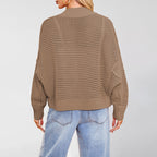 Fashionable Batwing Sleeve Knitted Cardigan Sweaters Coat