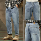 Retro Denim Pants Men's Straight Loose