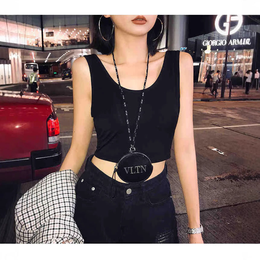 Short Midriff-baring Camisole Women's Summer All-matching