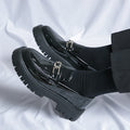 Men's Youth British Style Platform Big Head Workwear Leather Shoes