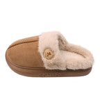 New Plush Slippers For Women Winter Warm Home Slipper Indoor Thick-soled Fleece Shoes