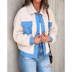 European And American Simple New Style Wool Jeans Short Coat Women