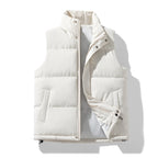 Men's Padded Vest Jacket – Thick Warm Polyester