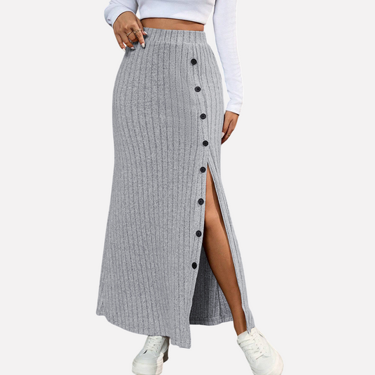 Women's simple commuting skirt versatile long skirt