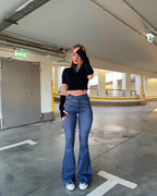 Women's Street Retro Hip Flared Pants