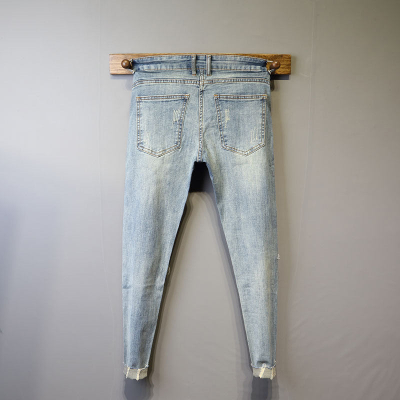 Light Blue Retro Slim Jeans