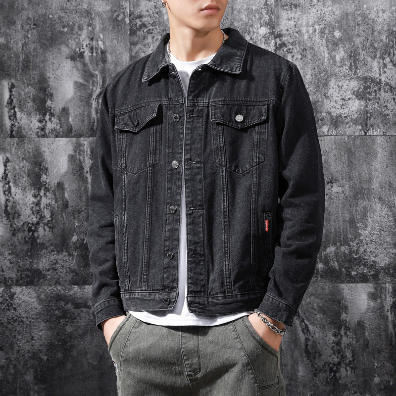 Men's Casual Acetate Jacket – Blue
