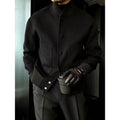 Solid Color Stand-up Collar All-match Trendy Jacket Coat