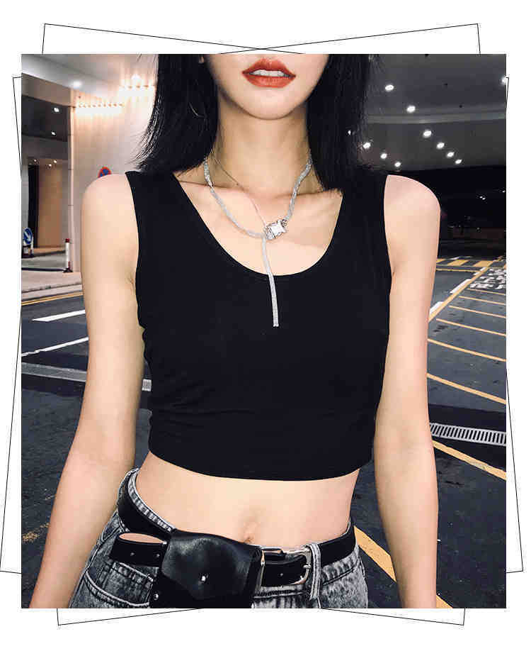 Short Midriff-baring Camisole Women's Summer All-matching