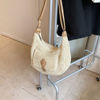 Large Capacity Straw Bag Women's All-match One-shoulder Crossbody