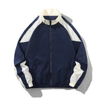 Men's Casual Spring And Autumn Outdoor Stitching Contrast Color Jacket