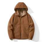 Casual Hooded Lambswool Fleece Lined Padded Warm Keeping Jacket