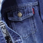 Men's Loose Fit Denim Coat with Side Pockets