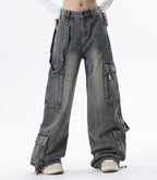 Workwear Multi-pocket Jeans For Men