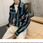 Summer Shirt Long Sleeve Motif Print