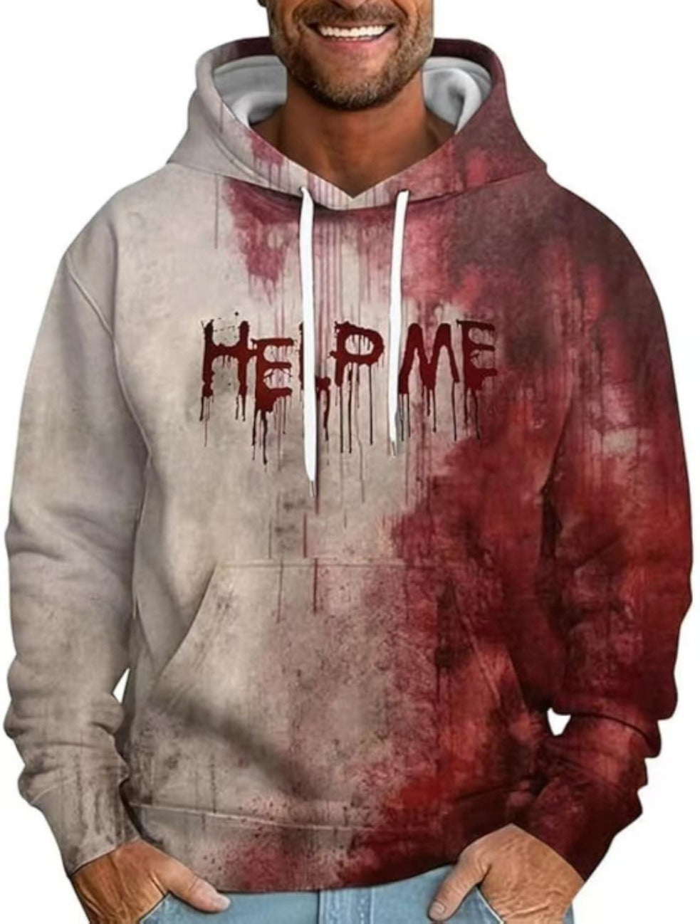 Men's Casual Digital Printing Hoodie Sweater