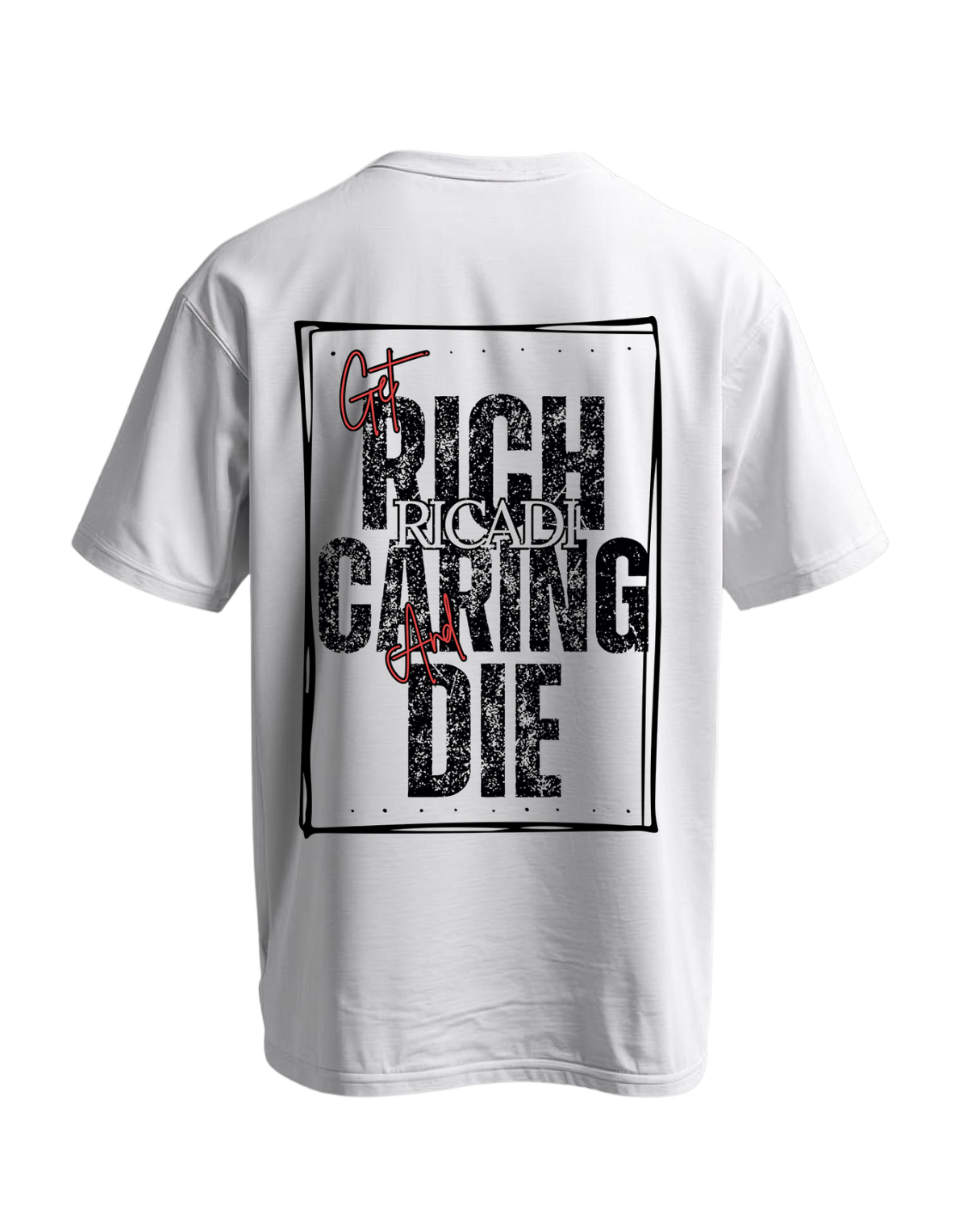 RICADI round-neck ''Rich,Caring & Die'' t-shirt