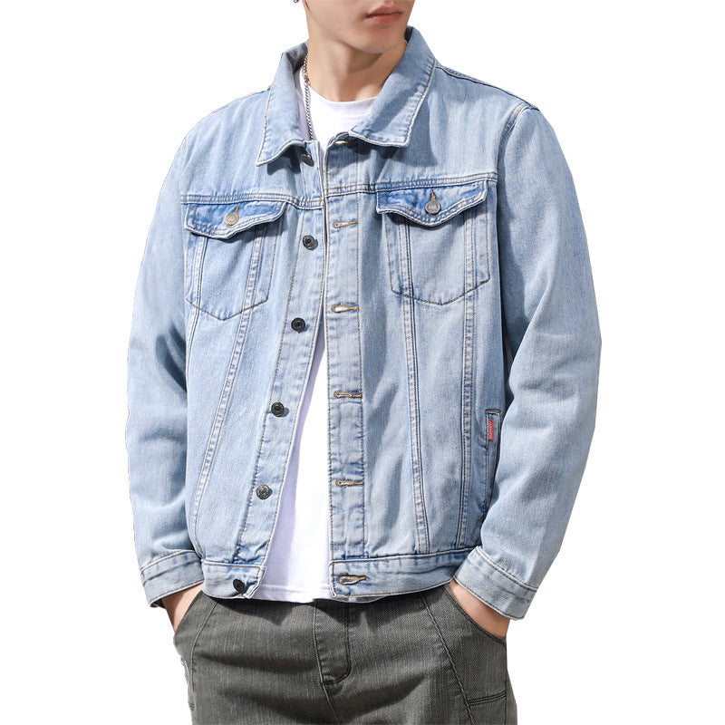 Men's Casual Acetate Jacket – Blue