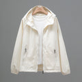 Women's Cropped Casual Loose Plus Size Hooded Thin Shell Jacket