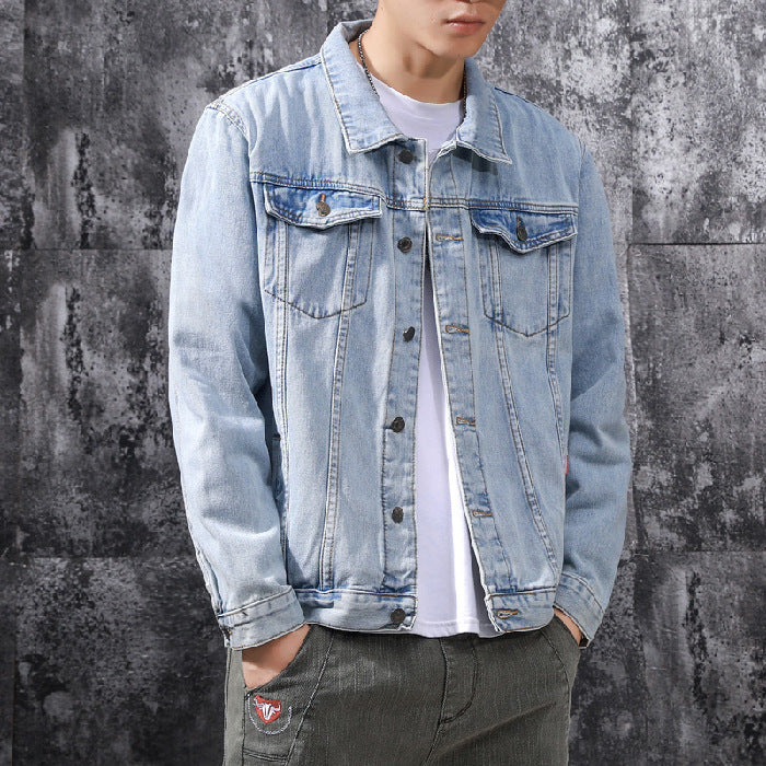 Men's Casual Acetate Jacket – Blue