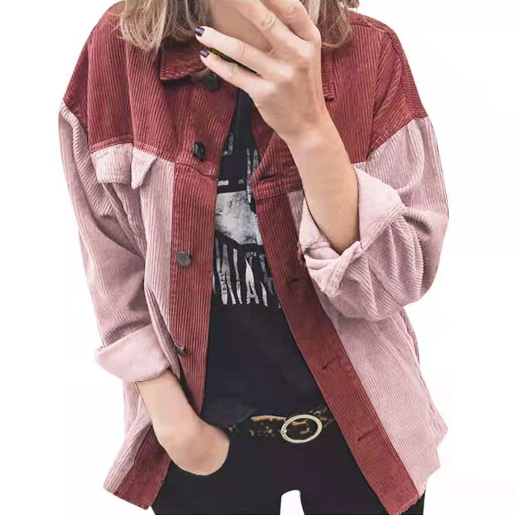 Corduroy Single-breasted Casual Shirt