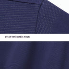 Men's Stripe Belt Lapel Short Sleeve Polo Shirt
