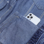 Men's Loose Fit Denim Coat with Side Pockets