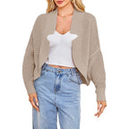 Fashionable Batwing Sleeve Knitted Cardigan Sweaters Coat