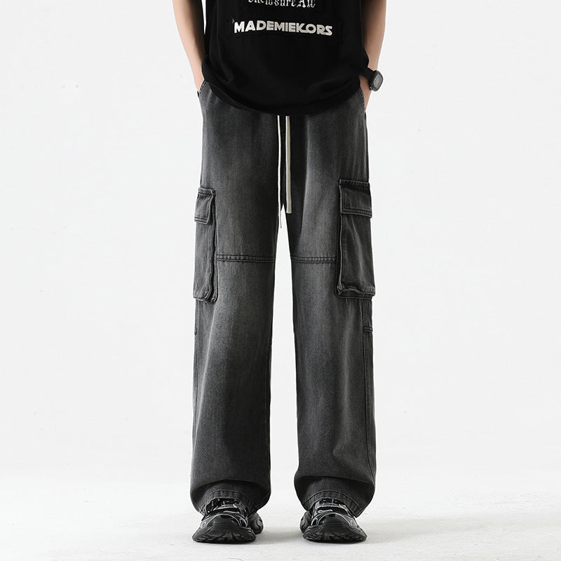 Men's Retro Pocket Stitching Jeans