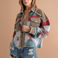 Woolen Jacket Corduroy Splicing Coat